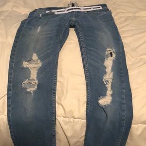 Ripped Skinny Hollister Jeans 28x30